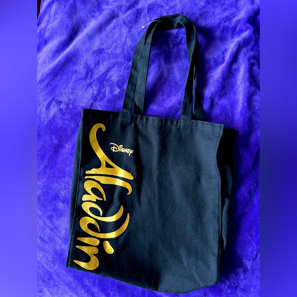 Black & Gold Disney’s Aladdin the Musical Tote Bag EUC